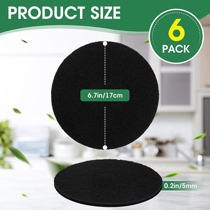 6 Pack Charcoal Filters for Compost Bucket，Compost Filters for Countertop Bin， - Image 2