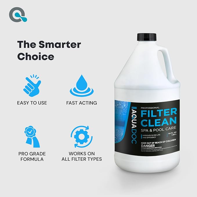 AquaDoc Spa & Hot Tub Filter Cleaner Soak - 64oz - Pool Filter Cleaner & - Image 6