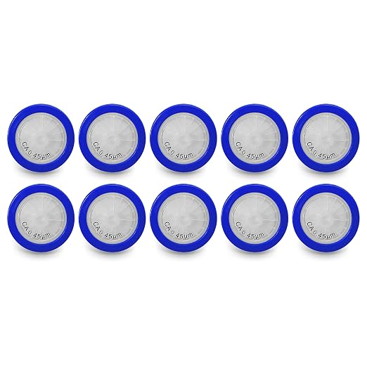 Cellulose Acetate Membrane Syringe Filter 25mm Diameter 0.45um Pore Size by AMTAST