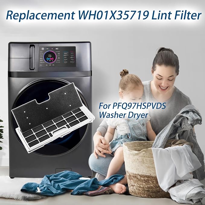 WH01X35719 Lint Filter, WH01X35719 Washer Dryer Filter Sponge Compatible - Image 6