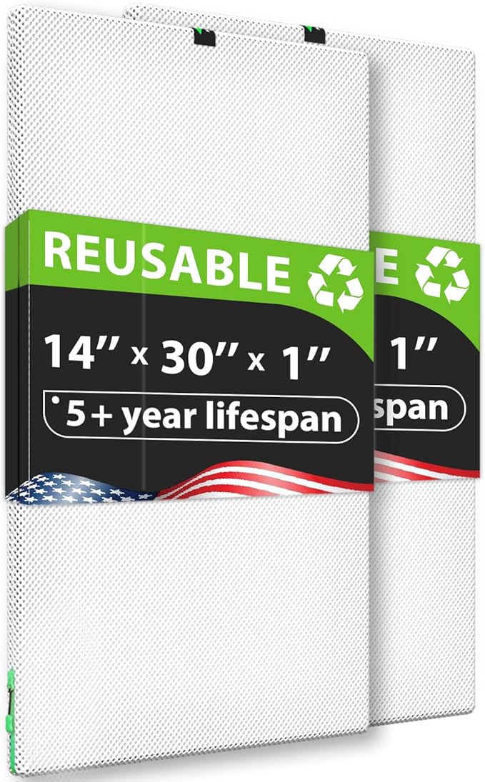 REair 14x30x1 Air filter Pro Kit, Washable and Reusable Air Filter 14x30x1 by Reair