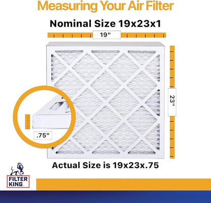 Filter King 19x23x1 Air Filter | 6-PACK | MERV 13 HVAC Pleated A/C Furnace - Image 2