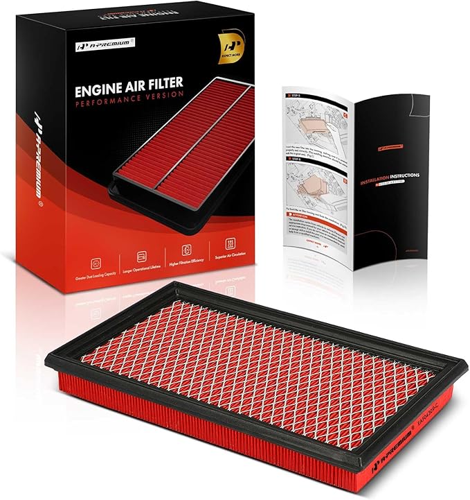 A-Premium High-performance, Pre-oiled Engine Air Filter Compatible by A-Premium