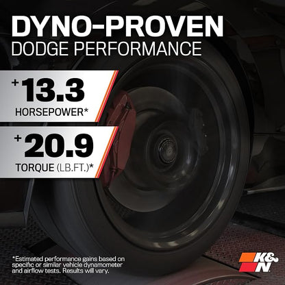 K&N Cold Air Intake System: Dry-Flow Air Filter, Increase Performance & - Image 3