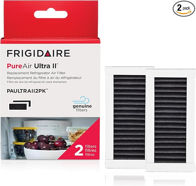 Frigidaire PAULTRAII2PK PAULTRA2 Pure Air Ultra II 2 Pack Air Filter, 3.8" x by Frigidaire