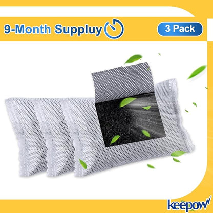 KEEPOW Activated Charcoal Odor Absorber, Trash Can Deodorizer, Diaper Pail - Image 3