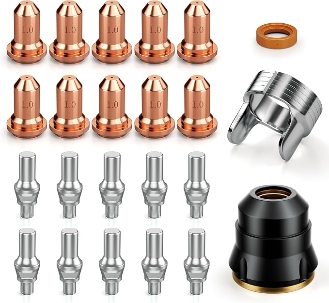 ARCCAPTAIN 23Pcs IPT60 Plasma Cutter Torch Consumables, .040" Plasma Cutter by ARCCAPTAIN