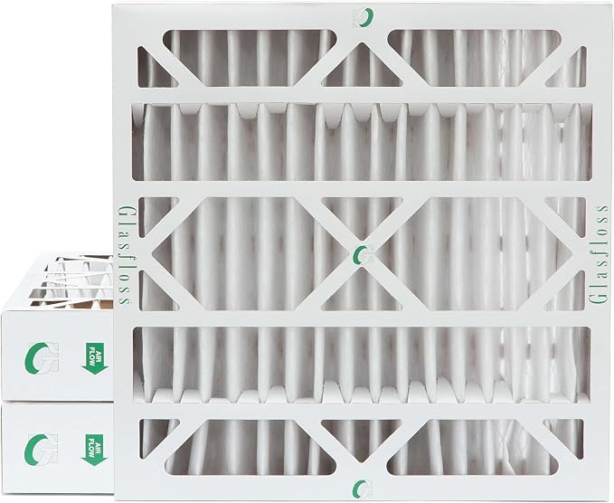 Glasfloss 20x20x4 MERV 10 4" Inch Pleated Air Filters Box of 3. Actual Size: by Glasfloss