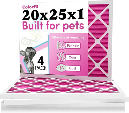 Colorfil 20x25x1 Air Filter | Made in the USA | Color Changing | Remove Cat and by ColorfilAirFilters