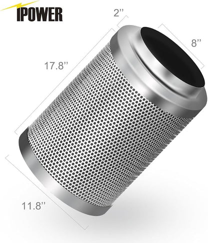 iPower GLFILT6M 6 Inch Air Carbon Filter Indoor Plants Grow Tent Odor Control - Image 2