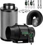VIVOSUN Smart Air Filtration T6 Kit 6", AeroZesh T6 Inline Duct Fan by VIVOSUN