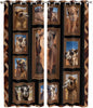 2 Panel Kitchen Cafe Curtains, Desert Camels Sunlight Filtering Nature Air by Hokiten