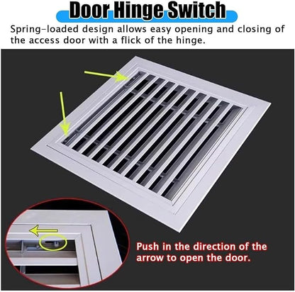 Aluminum Access Panel for Drywall, 600x600 mm Air Vent Cover, Removable Shutter - Image 5