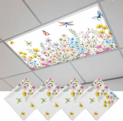 Fluorescent Light Covers for Ceiling Lights Spring Flowers Magnetic Light by Home+L6