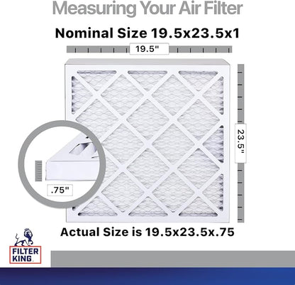 Filter King 19.5x23.5x1 Air Filter | 4-PACK | Carbon MERV 8 HVAC Pleated A/C - Image 2