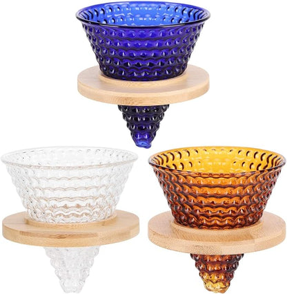 AUNMAS Coffee Dripper Pour Over Filter, Thick Glass Durable Simple Use Even - Image 4