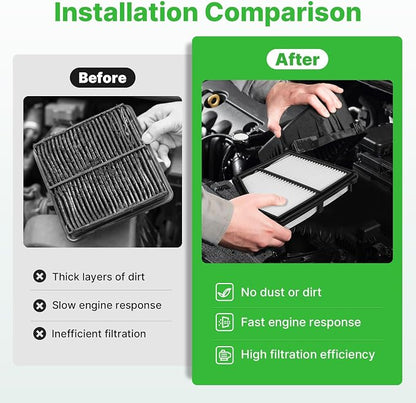 2PCS Engine Air Filter Fit for Honda Civic 2016-2025 2026 L4 2.0L, HR-V HRV - Image 4