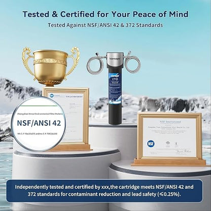 Vortopt Q7 Under Sink Water Filter System, Bad Taste & Odor, Under Counter - Image 9