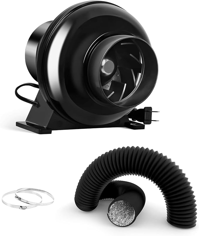 iPower 4 Inch Upgrade Inline Duct Ventilation Fan by iPower