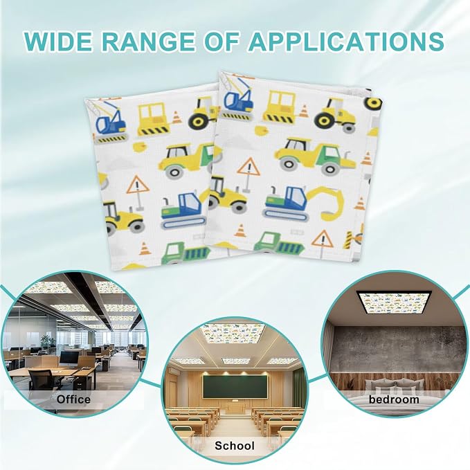4 Pcs Fluorescent Light Covers for Ceiling Lights Construction Vehicles - Image 7