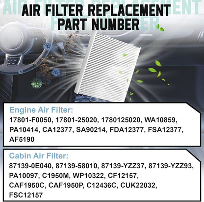 Engine Cabin Air Filter Kit Compatible - Image 7