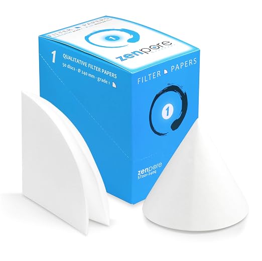 Qualitative Filter Paper 24 cm Quadrant Folded Filter Paper, Qualitative Grade 1 by ZENPORE