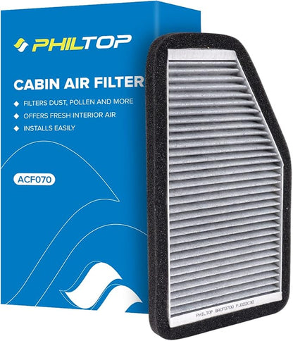 PHILTOP Cabin Air Filter w/Activated Carbon, Compatible by PHILTOP