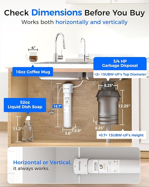 Waterdrop 15UBW-UF 0.01 μm Ultra Filtration Under Sink Water Filter System - Image 5