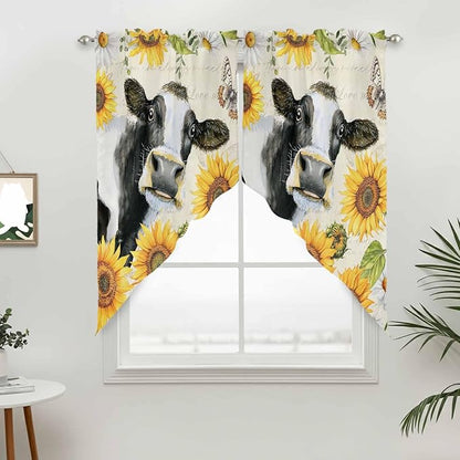 Yellow Sunflowers Swag Valances - Image 3