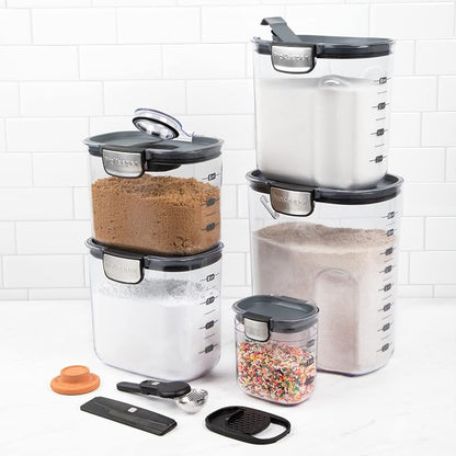 ProKeeper+ Airtight Food Storage Container Set – Clear Plastic Flour and Sugar - Image 3