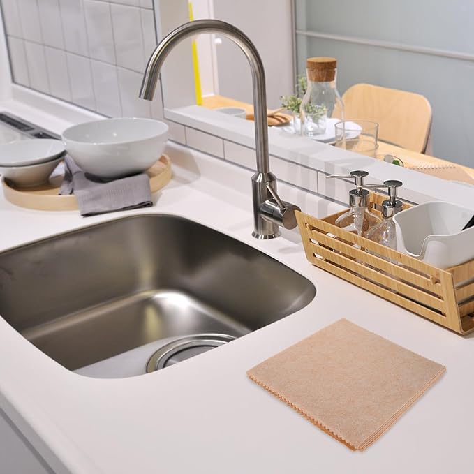 Loofah Dishwashing Towels 10pcs 25x25cm Absorbent Kitchen Dishcloths Plant - Image 6