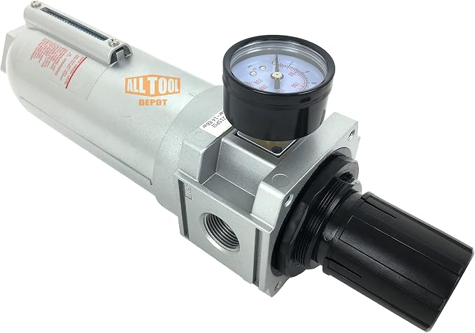 1" NPT SUPER DUTY Compressed Air In Line Filter Regulator Combo Piggyback - Image 4