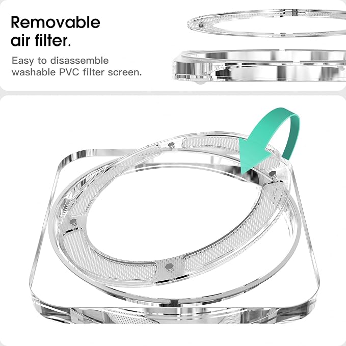 Transparent Acrylic mac Studio Stand, Built in Detachable air Filter Suitable - Image 3