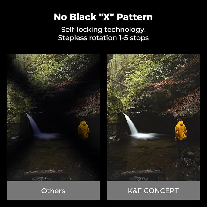 K&F CONCEPT 62mm Variable ND2-32 ND Lens Filter & Circular Polarizing Filter - Image 4