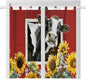 Cows Sunflowers Bedroom Curtains 72 Inch Length, Window Curtains Tab Top by Unknown
