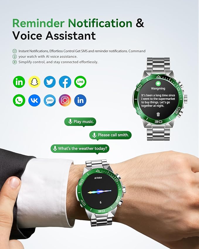 SOUYIE Military Rugged Smart Watch for Men, AMOLED 1.43" HD Screen, Bluetooth Call Answer/Make, Blood Oxygen/Heart Rate/Sleep Tracker, 7-30 Day Battery, Waterproof Fitness Tracker for iOS Android