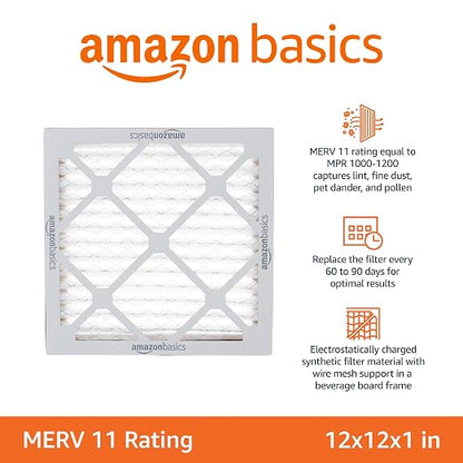 Amazon Basics 12x12x1 Air Filter 6 Pack, MERV 11 AC Furnace Filters - Image 2