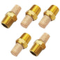 mxuteuk 5pcs 1/4" NPT Brass Pneumatic Muffler Filter Noise Silencer, Hex by mxuteuk