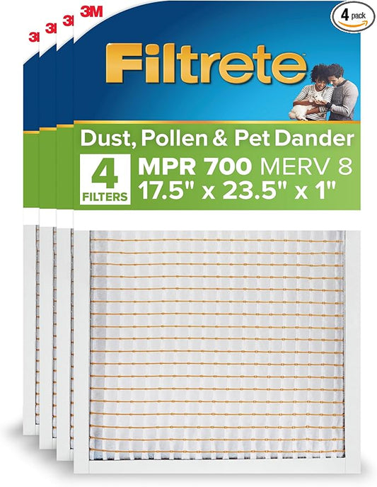 Filtrete 17.5x23.5x1 AC Furnace Air Filter, MPR 700, MERV 8, Tough on Pollen by Filtrete