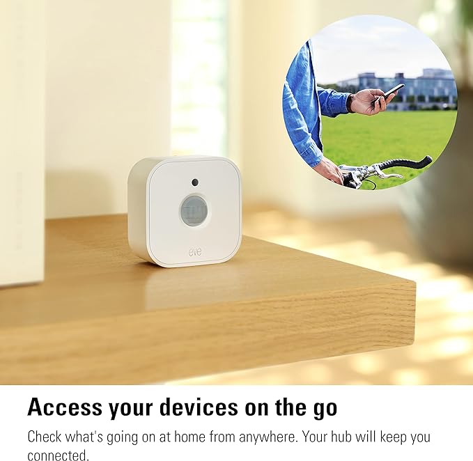 Eve Motion (Matter) - Smart Motion Sensor with Light Sensor, IPX3 Water Resistance, Automatic Activation of Lights and Devices, Thread