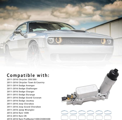 926-959 Aluminum Engine Oil Filter Housing Oil Cooler Kit - Image 4