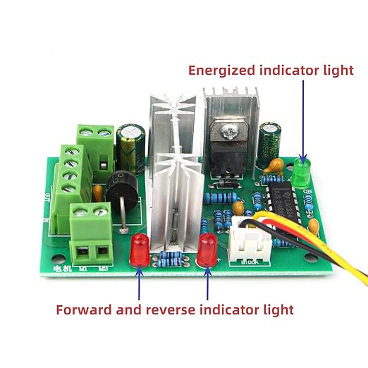 RioRand Upgraded Adjustable DC Motor Speed PWM Controller 10V 12V 24V 30V Reversing Switch 120W