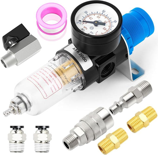 MEANLIN Air Compressor Moisture Filter, AFR2000 Air Line Filter, 1/4" NPT Inlet by MEANLINMEASURE