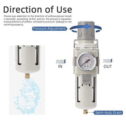 Air Compressor Water Separator Filter 3/4" NPT 0-150 PSI, Compressed Filter - Image 5