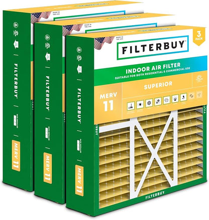 Filterbuy 22x24x5 Air Filter MERV 11 Superior Pet & Allergy Defense, by Filterbuy