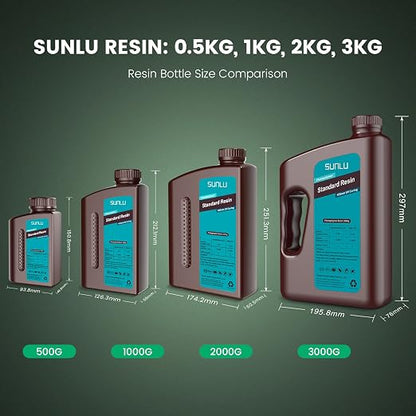 SUNLU 3D Printer Resin 2kg, Fast Curing Standard 3D Resin - Image 9