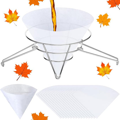 Tandefio 16 Pcs Maple Syrup Filter Set 1 Maple Syrup Filter 15 Cloth Filter by Tandefio