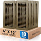 4" x 10" Floor Register Vent Covers 10-Pack, Walkable Powder-Coated Metal Vent by VENTYUN