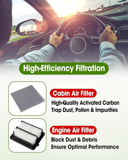 Cabin Air Filter Replace CF10134 & Engine Air Filter Replace CA11399 Compatible - Image 3