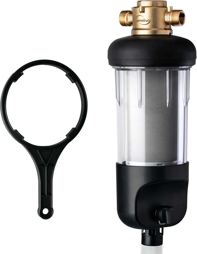 iSpring WSP50J Reusable Whole House Spin-Down Sediment Water Filter, Upgraded by iSpring